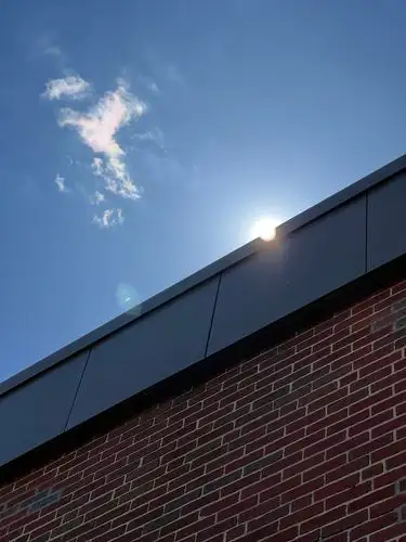 The sun peeking over the edge.